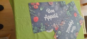 4 Platzsets Tischsets je 43,5 x 28 cm, Farbe:Bon Appetit Kunden-Foto 1