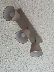 JUST LIGHT LED Deckenlampe RIALA Stoffschirm Spots schwenkbar mit Stoffschirmen beige Wohnzimmer, Schlafzimmer, Flur, Esszimmer Kunden-Foto 1