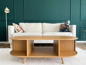 Couchtisch 'Nordkapp' mit 2 Türen 120 x 55 x 40 cm Holz Bambus Kunden-Foto 2