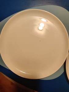 Seltmann Weiden Speiseteller LIDO rund DH 26,2 x 2,4 cm weiß , Essteller, Speiseteller Porzellan, Teller ,2. Wahl mit kleinen optischen Schönheitsfehl Kunden-Foto 1
