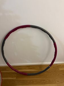 Hula-Hoop-Reifen Fitness Gewichtsreduktion Reifen mit Schaumstoff Einstellbares Gewicht Pink+Grau Kunden-Foto 5