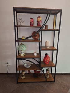 Tribesigns Libreria alta a 8 livelli, 180 cm, libreria vintage con ripiani aperti, robusto scaffale espositivo con struttura in metallo per il soggiorno Foto del cliente 1