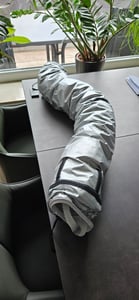 Isolierung für mobile Klimaanlage, verstellbare Abluftschlauch Hülle für 5/5,9 Zoll mit elastischem Kordelzug & Aluminiumfolie Kunden-Foto 2