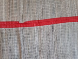 2er Set Strohmatte Strandmatte 180 x 60 cm Liegematte Bastmatte Faltbar Sonnenmatte Rollmatte Blau Rot Strand Matte mit Tragegriffen Kunden-Foto 1