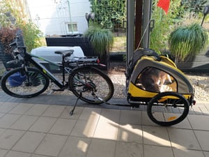 Přívěs pro psy PawHut, skládací cyklistický přívěs, přívěs pro psy, černý Fotografie od zákazníka č. 1