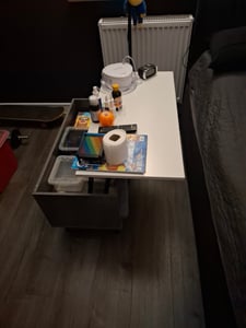 COSTWAY Couchtisch mit Höhenverstellbarer Platte Wohnzimmertisch ausziehbarer Kaffeetisch Schwarz Kunden-Foto 1