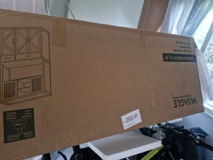 Příborník VASAGLE, kuchyňská skříňka, úložná skříňka, s osvětlením, nabíjecí stanicí a zásuvkami, 39,5 x 106,5 x 180,6 cm, nastavitelné police Fotografie od zákazníka č. 4