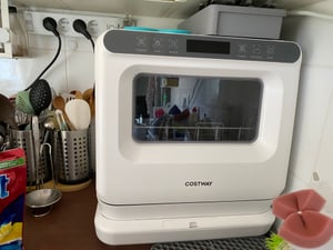 Mini lavastoviglie COSTWAY, lavastoviglie da tavolo con 6 programmi, serbatoio dell'acqua da 8,25 L, asciugatura ad aria e comandi touch, lavastoviglie piccola per appartamenti Foto del cliente 1
