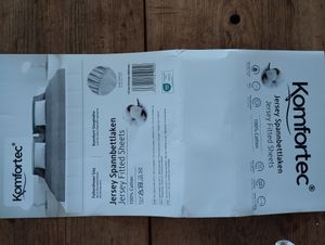 Komfortec Jersey Spannbettlaken 200x200cm 100% Baumwolle Weiß Fitted Linens Perfektion Baumwolle Luxus Kunden-Foto 1