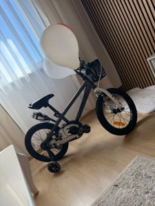 JOYSTAR Pluto 16 Zoll Kinderfahrrad mit beleuchteten Stützrädern, Korb, Flaschenhalter, Kinderfahrrad für Jungen und Mädchen 4-7 Jahre, Grün Kunden-Foto 1