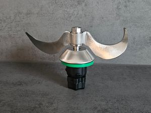 2er Teigmesser für Thermomix TM5, TM6, Edelstahl Teigmischmesser, Kein Teig-Rückstand und Schmutzkontamination, Schnelle Reinigung des Teigmessers Kunden-Foto 2