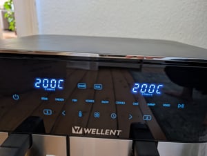 WELLENT XXL Heißluftfritteuse 11L Dual Zone, Airfryer 2600W mit 2 Körben, 10 Programme,LED Touch – 80-200°C – Spülmaschinenfest – Ohne PFAS Kunden-Foto 2