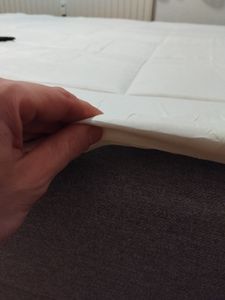 Ergonomischer Topper gegen Rückenschmerzen, Hochwertige Polyester Matratzenauflage 2 cm Höhe - TOPKNER 90x190 Kunden-Foto 2