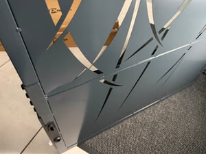 vidaXL Zahradní brána antracit 100x200 cm ocelový design stromu Fotografie od zákazníka č. 2