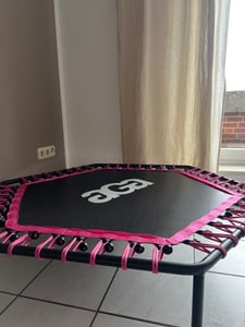 Aga FITNESS trampoline, 130 cm, zwart, met handgreep Klantenfoto 1