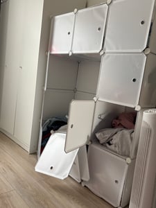 WEISS KLEIDERSCHRANK 12 REGALE BÜCHERREGAL MODULAR modularer Kleiderschrank 12 Boxen Kunden-Foto 2