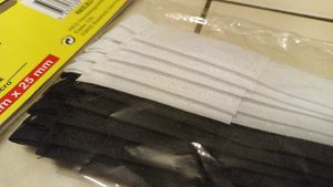 Klettverschluss Kabelbinder Satz 10 teilig Klettband schwarz weiss Kunden-Foto 2