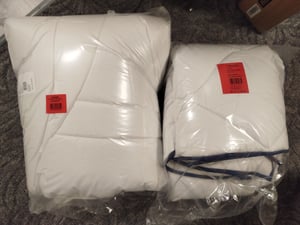 Ganzjahresdecke Bettdecke 200x220 cm - Bettdecken Duvet Bett Decke Steppdecke Schlafdecke Steppbettdecke Quilt mit Füllung aus Microfaser weiß Kunden-Foto 1