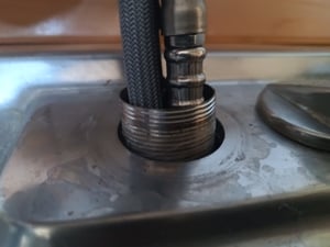Wasserhahn Küche 360° Küchenarmatur mit Ausziehbarer Brause Spültischarmatur aus Edelstahl Mischbatterie Küche mit Dual-Spülbrause, Schwarz Kunden-Foto 8