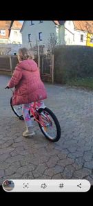 Actionbikes Kinderfahrrad Butterfly 20 Zoll | Kinder & Jugend Fahrrad - V-Brake Bremsen - Kettenschutz - Fahrradständer - 6-9 Jahre (Weiß/Pink) Kunden-Foto 2