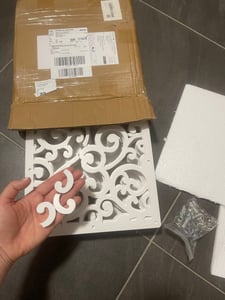 12 Stück Hohle Raumteiler Bildschirm Modell-XT01 Hängende 29*29cm Panel Partition Weiß Kunden-Foto 1