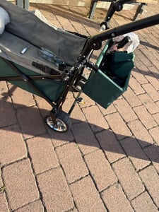 Miweba Bollerwagen MB-20 faltbar | Transportwagen mit Dach - Handwagen - Transportkarre - Hartgummireifen - mit Anschnall-Gurt - bis 100 kg (Grau) Kunden-Foto 1