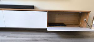 MINIO TV Lowboard DONNA 180 cm -  Schrank mit 2 Klappen matera / weiß glänzend Kunden-Foto 3