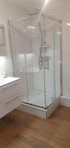 Duschkabinen 90x90X185cm Schiebetür Eckeinstieg 5mm ESG Sicherheitsglas Duschabtrennung eckdusche Kunden-Foto 1