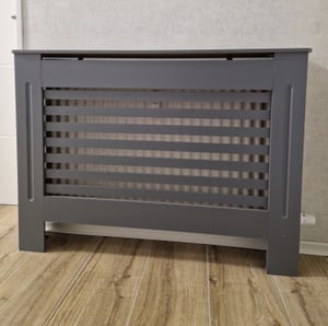 vidaXL Radiatoromsluiting, antraciet, 152x19x81,5 cm, MDF Klantenfoto 1
