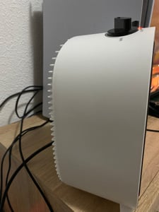 Heizlüfter, Energiesparend Klein 2000W Elektrische Heizung 2 Heizstufen & Gebläse-Modus, Kippschutz & Überhitzungsschutz für Büro Wohnzimmer Schlafzimmer - Weiß Kunden-Foto 3