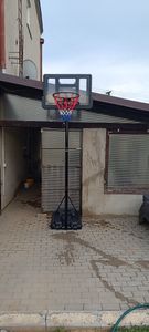 COSTWAY Basketballstandaard, hoogte verstelbaar van 260-305 cm, basketballmand met standaard en 2 wielen, basketbalinstallatie voor kinderen en volwassenen, mobiele basketbalinstallatie voor binnen en buiten Klantenfoto 2