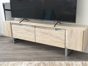 Skye Decor, Yildiz - Blanc, Or, Meubles TV, Blanc, 180 x 50 x 30 cm Photo du client 3