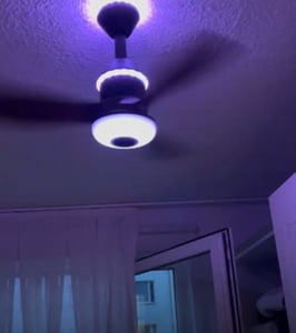 40W 52CM Deckenventilator mit Beleuchtung, LED Deckenleuchte mit Ventilator, 3 Windstufen,  3 Modi, Timer,  Leise Lampe mit Ventilator Schlafzimmer Kunden-Foto 3