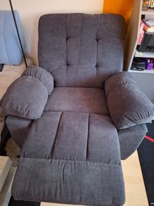 HOMCOM Relaxsessel Massagesessel mit Liegefunktion Heizung Grau Kunden-Foto 1