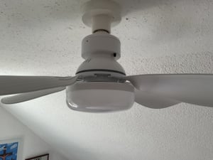 Deckenventilator, Deckenleuchte mit Ventilator, Klein Leise Decken Ventilator mit Beleuchtung und Fernbedienung, Dimmbare Farbtemperatur Kunden-Foto 4