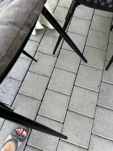 H.J WeDoo Lot de 6 chaises de salle à manger rétro en plastique Chaise de salon Chaise à accoudoirs Chaise de jardin Chaise à dossier Noir Photo du client 10