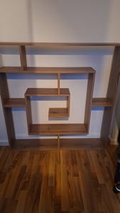 DECORTIE Labirent Modernes Bücherregal Raumteiler Eiche, 125 x 22 x 129 cm Kunden-Foto 1
