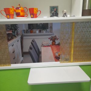Wandtisch Wandklapptisch Küchentisch Schreibtisch Esstisch klappbar 80x50cm Schwarz Kunden-Foto 2