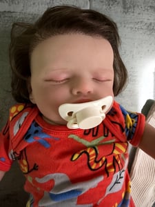 45 cm Reborn Babypuppe Rosalie, weicher Körper, 100 % handgefertigt, 3D-Haut mit sichtbaren Adern, Sammler-Kunstpuppe, Weihnachtsgeschenk Kunden-Foto 1