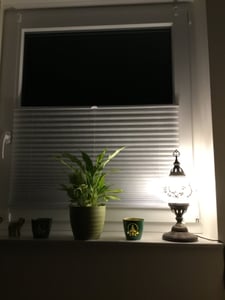 Plissee Klemmfix ohne Bohren70x130cm WeißSichtschutz Lichtdurchlässig Faltrollo Fensterrollo Kunden-Foto 1
