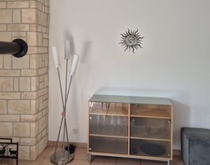 Paulmann Living Livo Stehleuchte Dimmer max.3x40W E27 Eisen gebürstet/Weiß 230V Metall/Glas Kunden-Foto 1