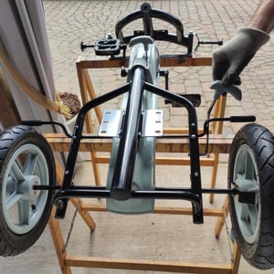 HyperMotion Kinder-Gokart mit verstellbarem Sitz und Handbremse – ab 5 Jahren, Grau Kunden-Foto 1