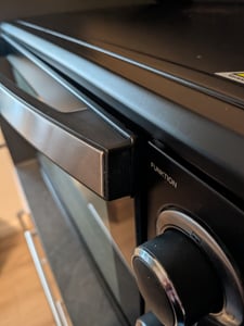 Stillstern Minibackofen mit Umluft 45L (DE Version) Pizza Ø32, CYCLONE PRO+ Antihaftbeschichtung, Auftauen, 2h Timer, Camping Mini Backofen Umluft Pizzaofen Mini Ofen klein Hähnchengrill mit Drehspieß Kunden-Foto 8