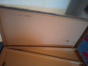 Bituxx Werktisch mit Lochwand und Schublade, Rot, MS-17726 Kunden-Foto 3