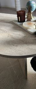 Skye Decor, Sable - Travertine, Walnut, stolik kawowy, trawertyn, płyta wiórowa pokryta w 100% melaminą, 119 x 60 x 40 cm Zdjęcie produktu od klienta nr 4