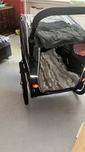Doggyhut S-Line XXL Hundeanhänger & Hundebuggy mit Federung 2 in 1 Hunde Fahrradanhänger Jogger gefedert bis 45 kg Kunden-Foto 6