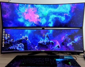 Vibox 49-Zoll 165Hz UltraWide Curved Gaming-Monitor – UWQHD-Auflösung, 1ms, Adaptive Sync, HDMI & DisplayPort Kunden-Foto 1