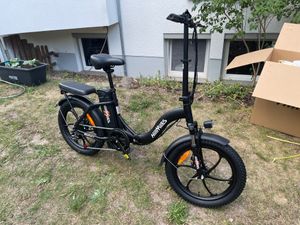 HillMiles E Bike, E-Bike Klapprad mit 36V 13Ah Akku bis zu 80-100km, 20 *3.0 Zoll, 7-Gang SHIMANO, 250W Motor & 25km/h MilePort 1 Kunden-Foto 32