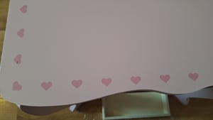 Playtive Schminktisch Kosmetiktisch Mädchen Hocker Spiegel Holz inkl. Zubehör Kunden-Foto 6