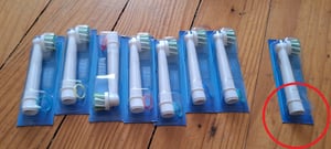 Cabezales de repuesto para cepillos de dientes Oral-B Cross Action, paquete de 8 unidades. Accesorios para la higiene bucal Foto del cliente 2